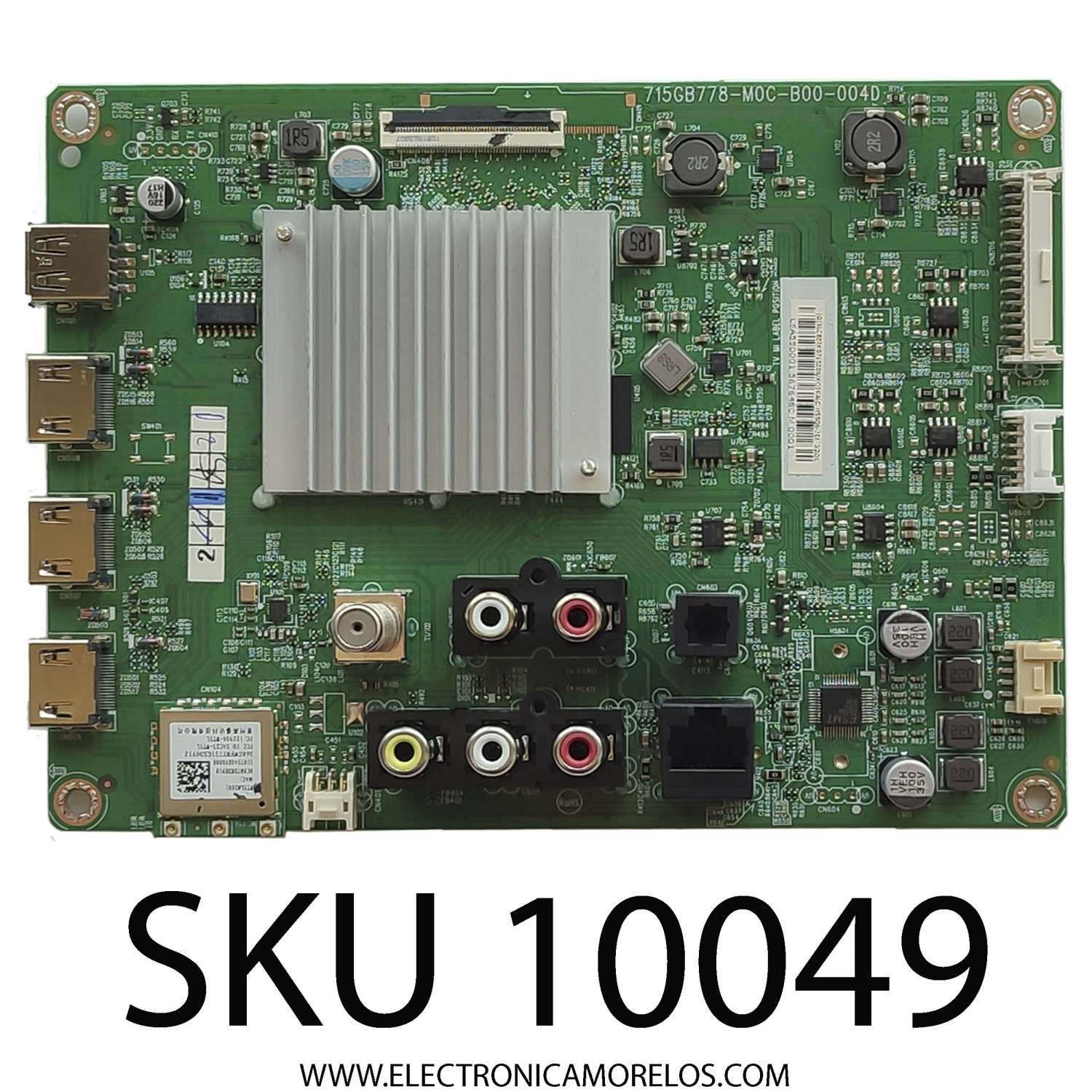 MAIN PARA TV VIZIO / NUMERO DE PARTE XLCB02K071 / 715GB778-M0C-B00-004D / (G)XLCB02K071020X / PANEL TPT550WR-D126.L REV:S21H / DISPLAY ST5461D12-6 VER.2.1 / MODELO M55Q6-J01	